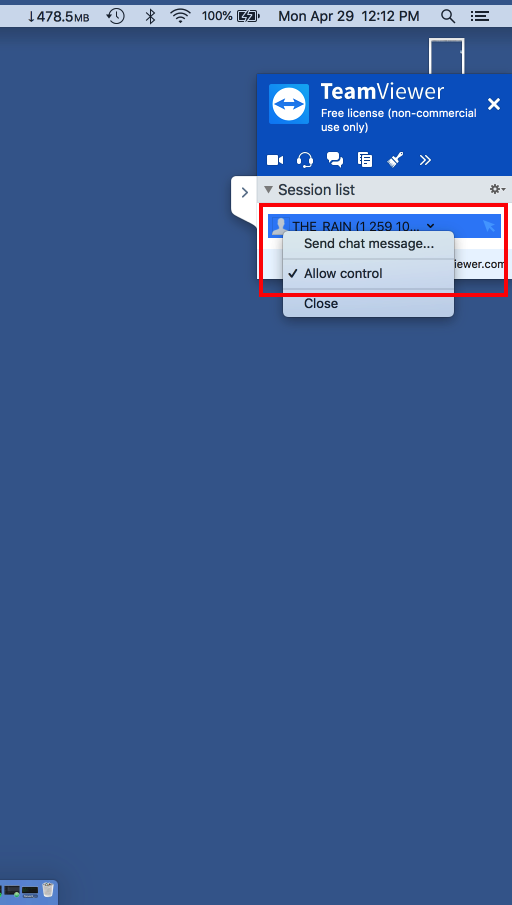 teamviewer for mac allow control