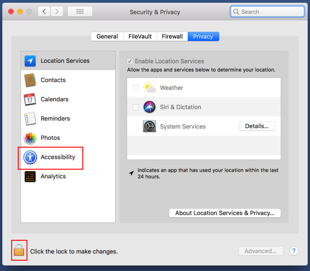 TeamViewer Grant Access Mac Step 5 unlock settings and click Accessibility