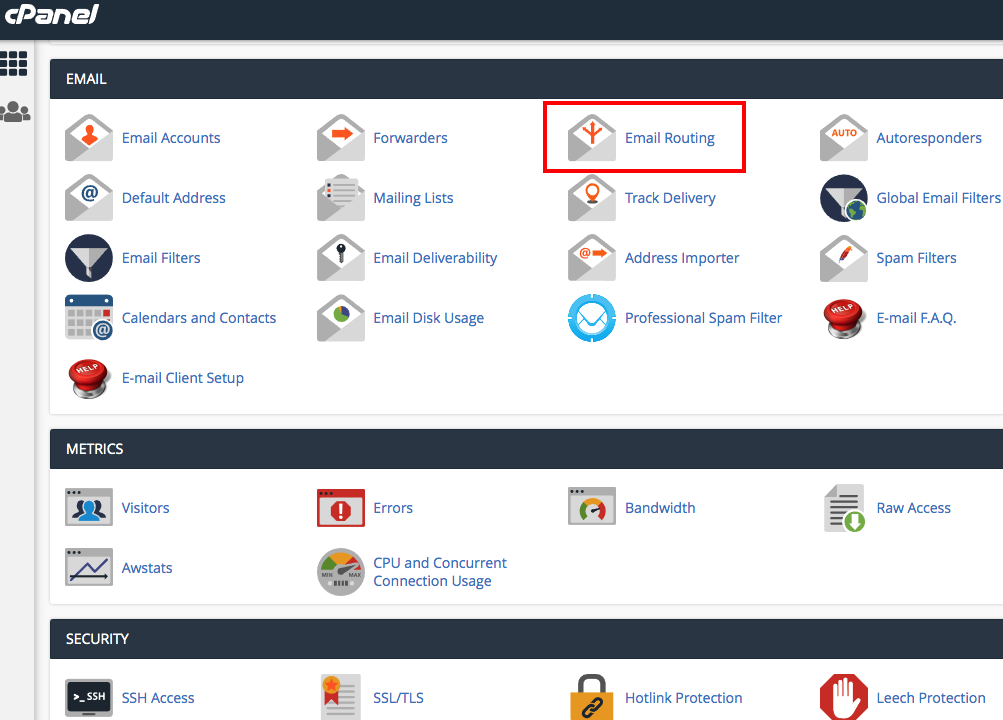 cPanel Email Routing Step 1
How to make sure Local Mail Exchanger is selected