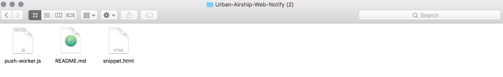 Step 4 of Getting Push Notifications to work using Airship. Install Code. Downloaded Files.