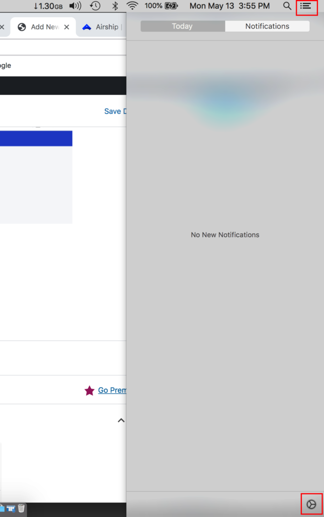 Step 6 of Getting Push Notifications to work using Airship. Notification Settings. Mac OS Notifications Settings. Screen 1.