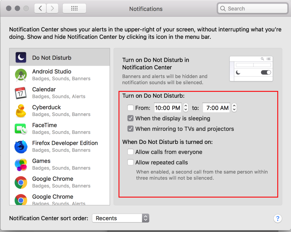 Step 6 of Getting Push Notifications to work using Airship. Notification Settings. Mac OS Notifications Settings. Screen 2.